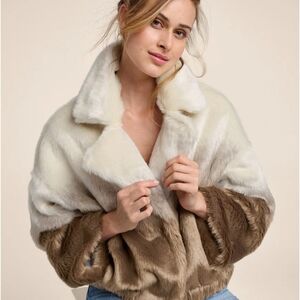 Venus Faux Fur Bomber Jacket Size-S